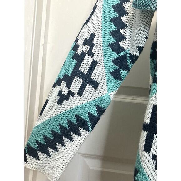B Sharp Women’s Open Front Cardigan Top Western Navajo Tribal Aztec Dakota Sz S - Picture 10 of 13